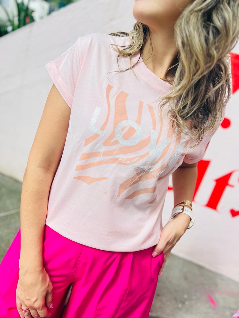 Blusa Básica con Estampado Zebra Love