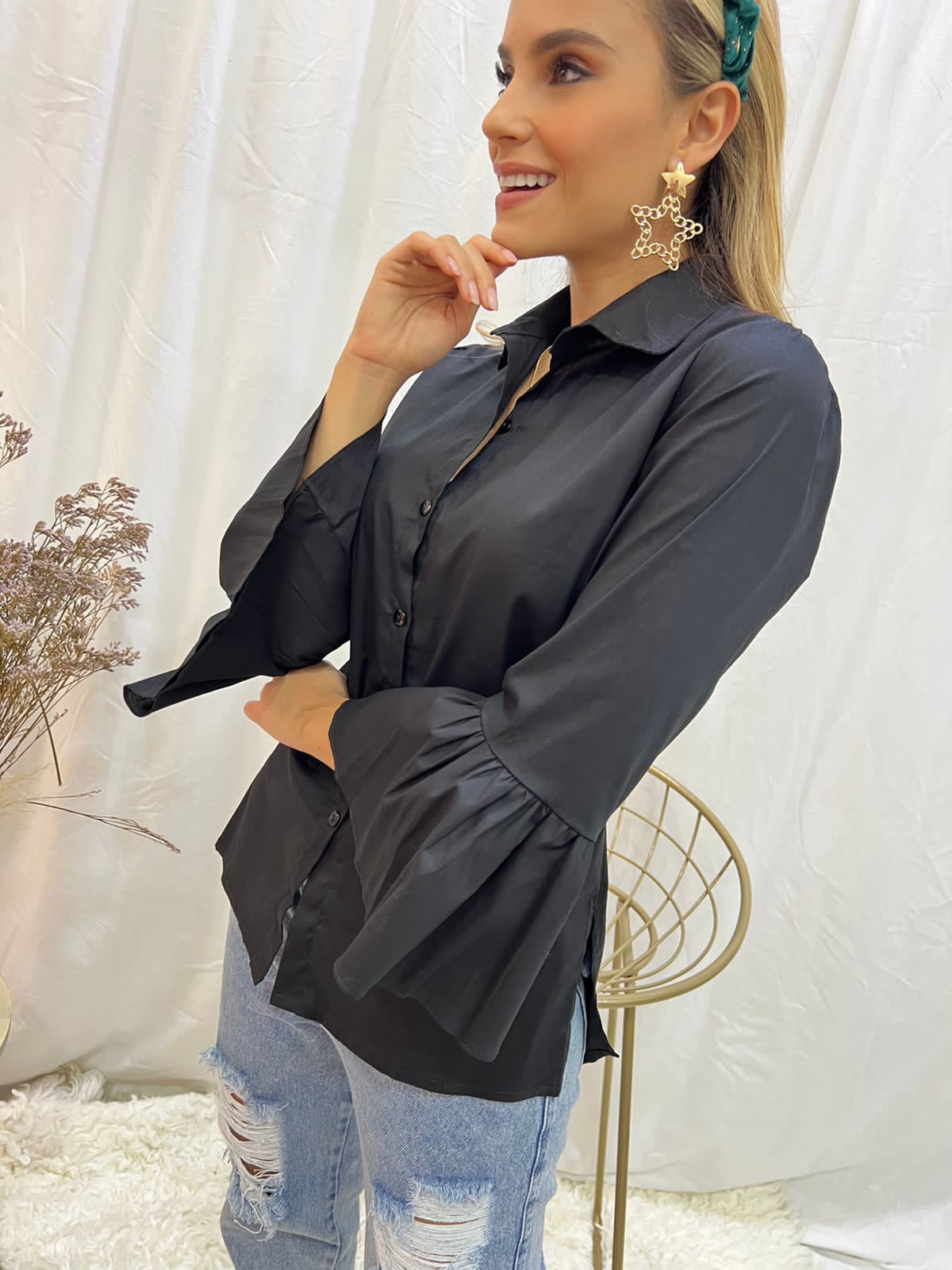 Blusa Lady Manga con Boleros