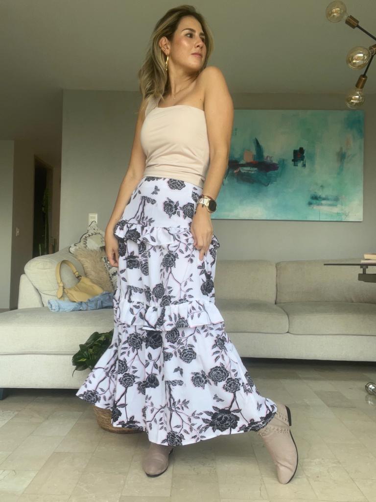 Falda estampada Debora