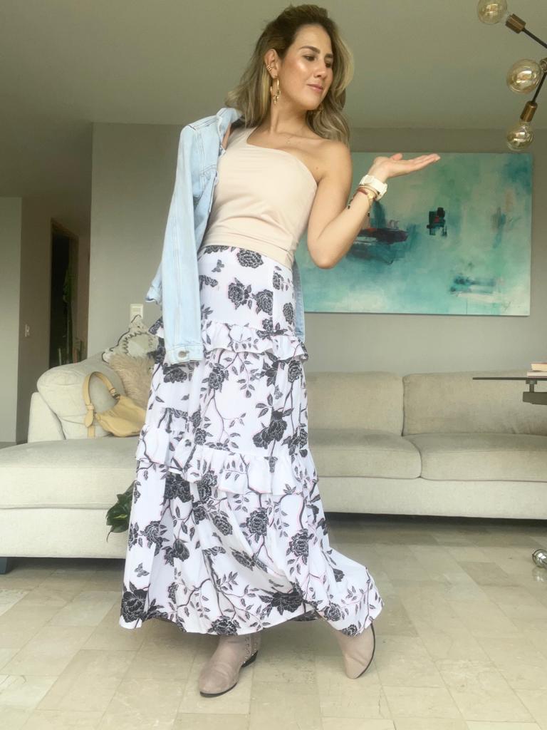 Falda estampada Debora
