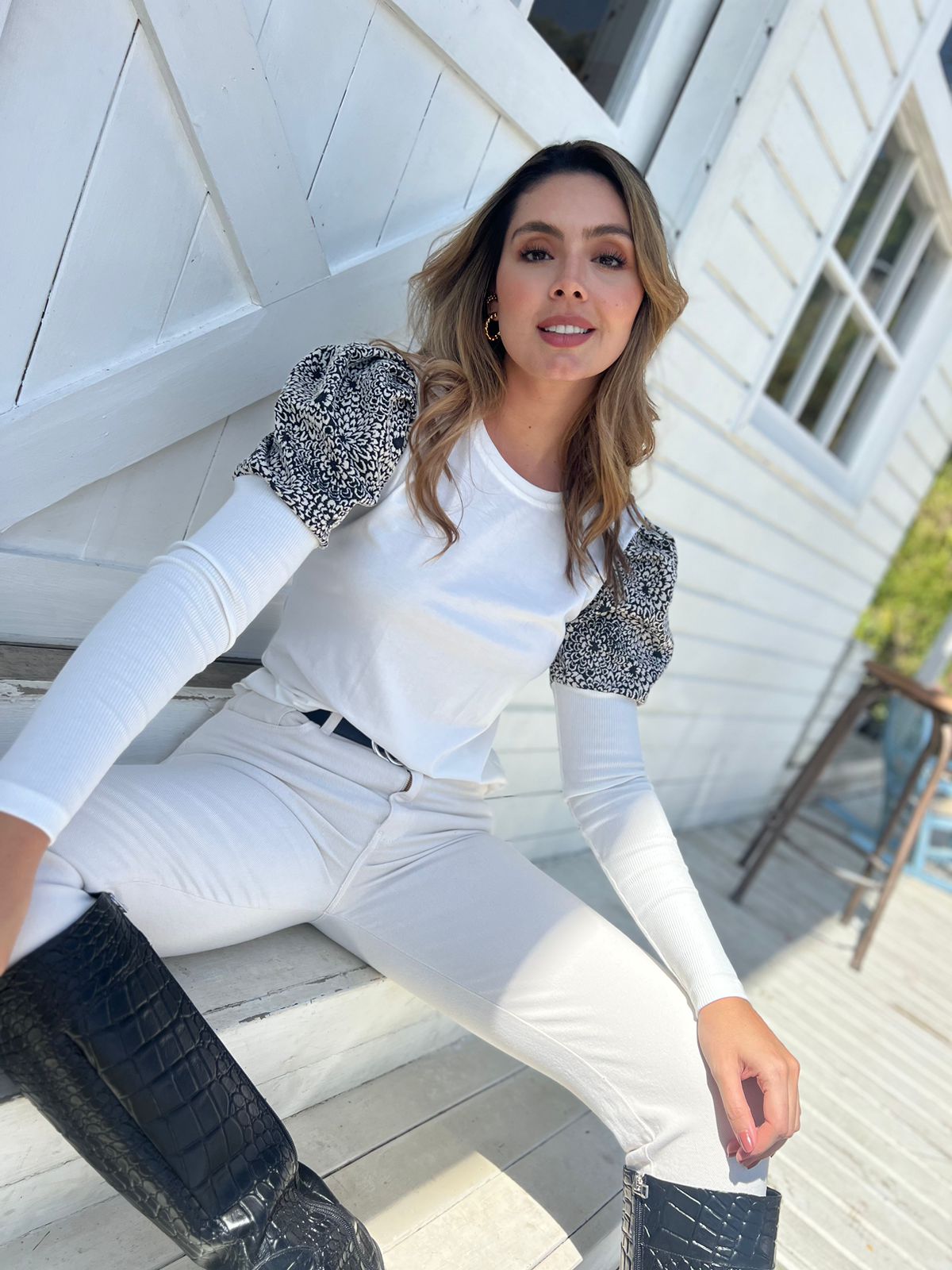 blusa Manga Larga Gallineto