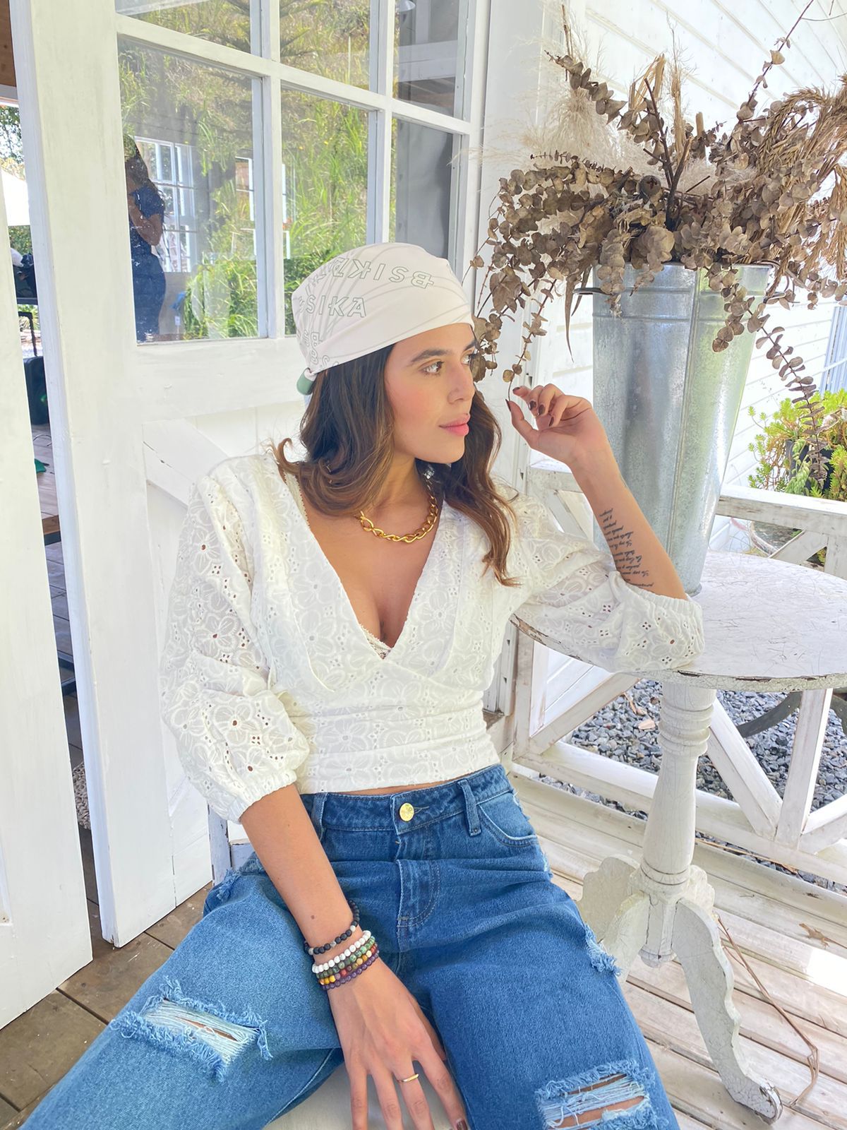 Blusa Ojalillo Cuello V Liliana