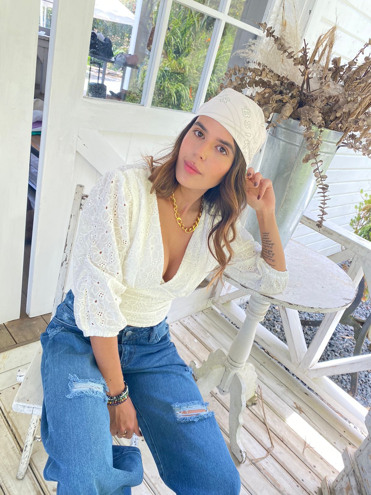 Blusa Ojalillo Cuello V Liliana