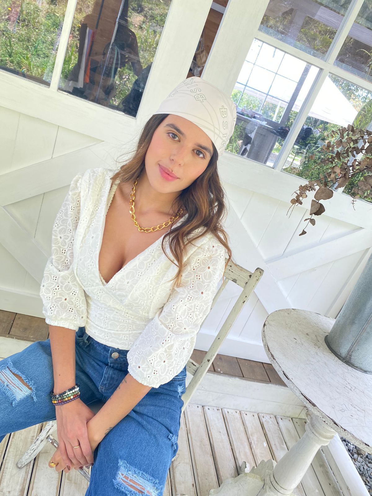 Blusa Ojalillo Cuello V Liliana