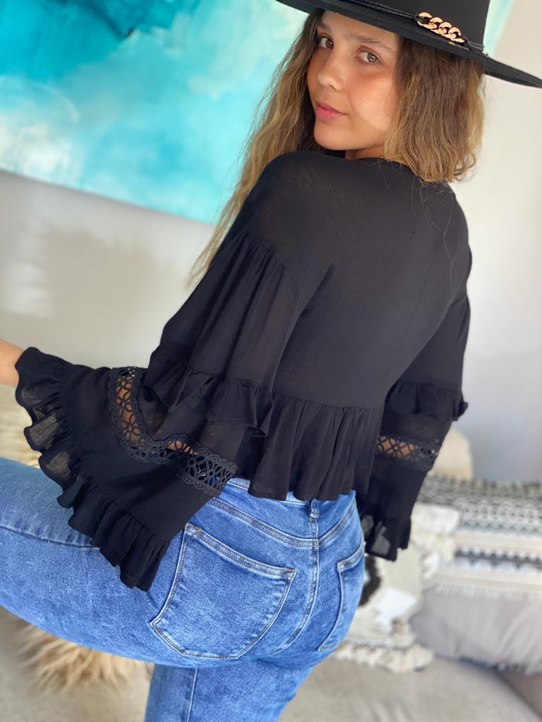 Blusa manga larga Noche