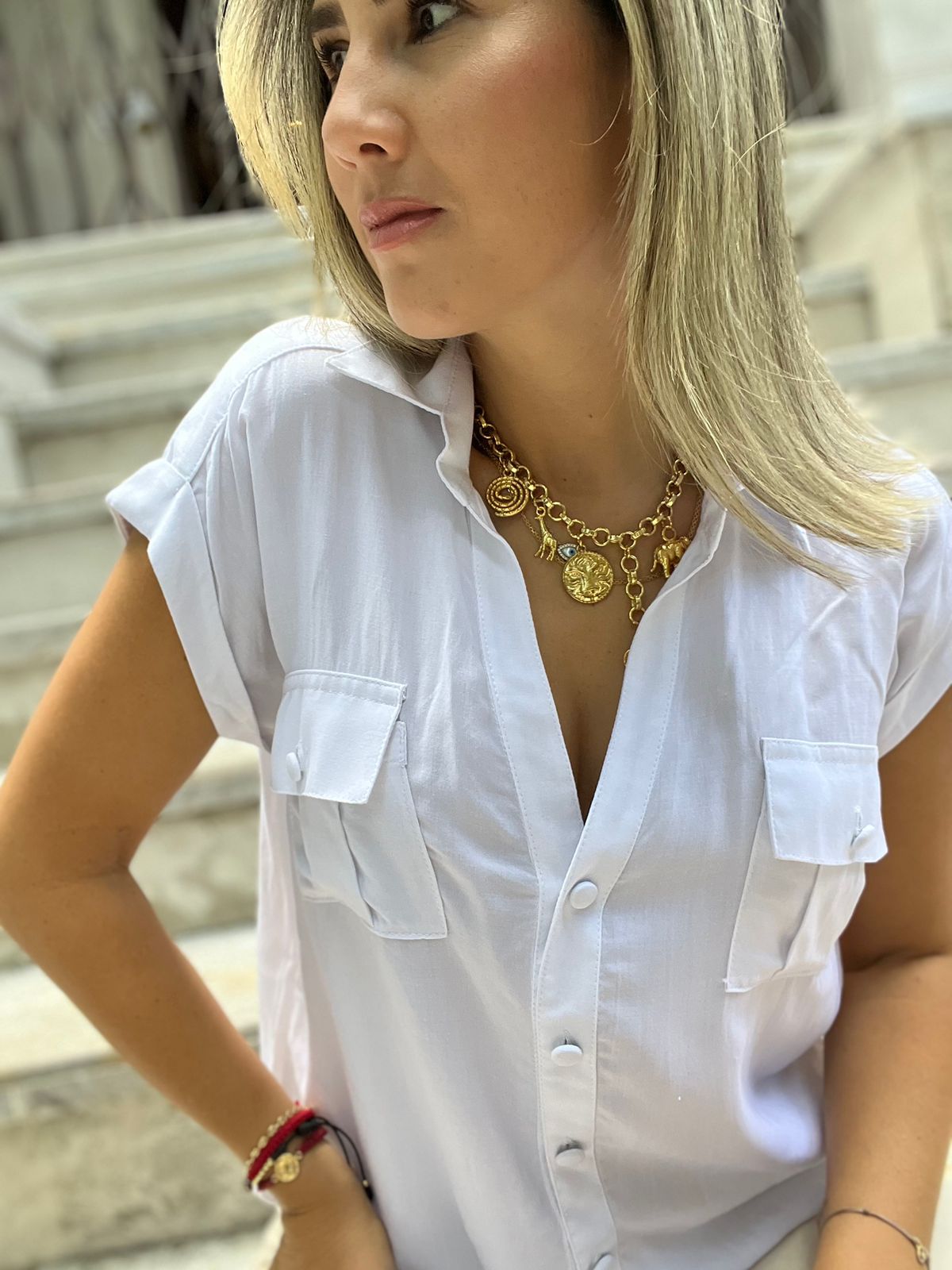 Blusa con Bolsillo Ava