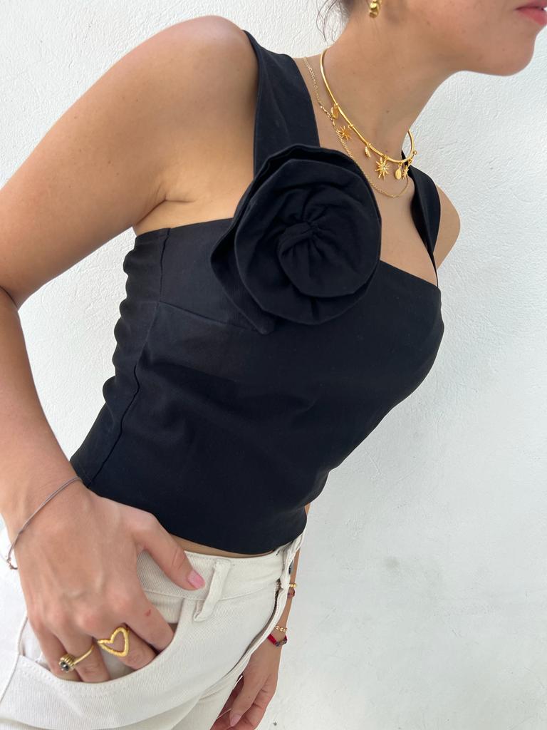 Blusa con Rosa Flowers