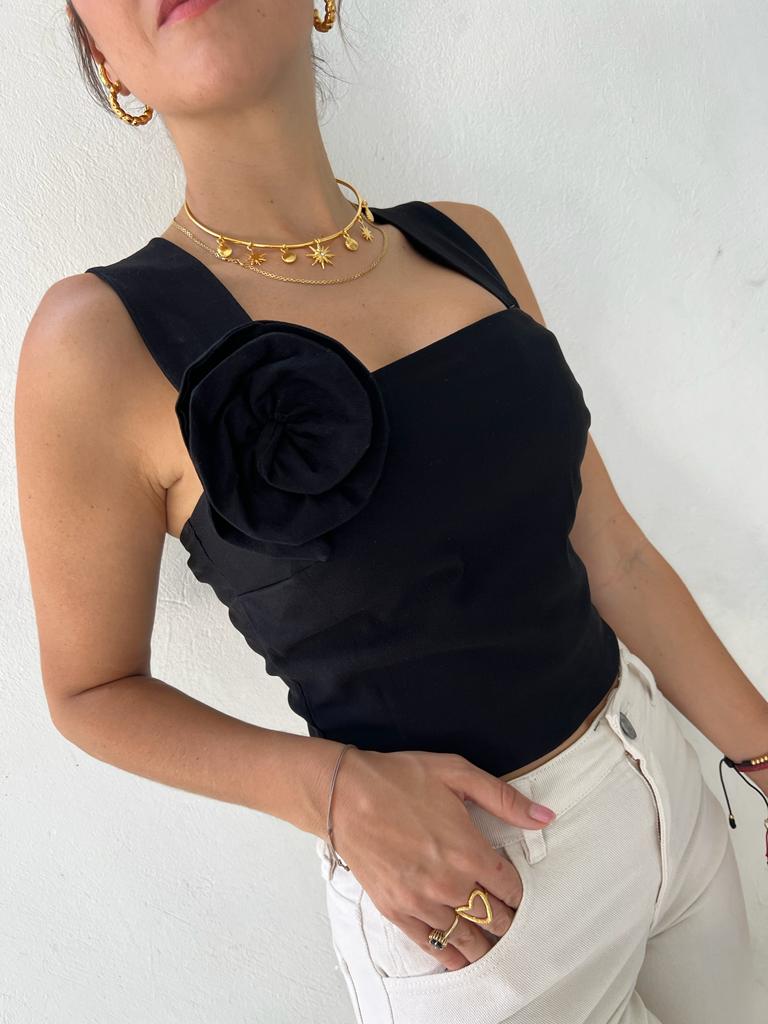 Blusa con Rosa Flowers
