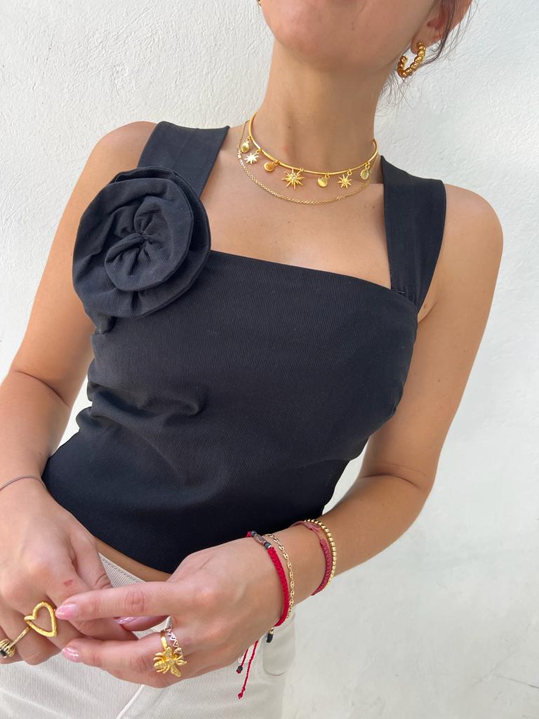 Blusa con Rosa Flowers