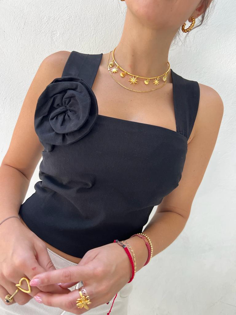 Blusa con Rosa Flowers