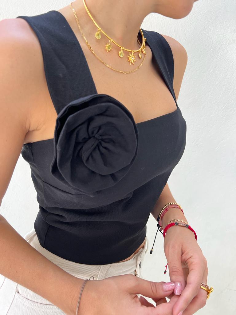 Blusa con Rosa Flowers
