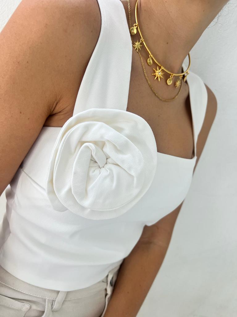 Blusa con Rosa Flowers