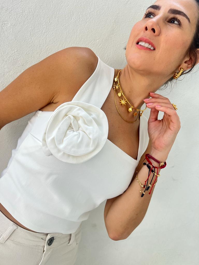 Blusa con Rosa Flowers