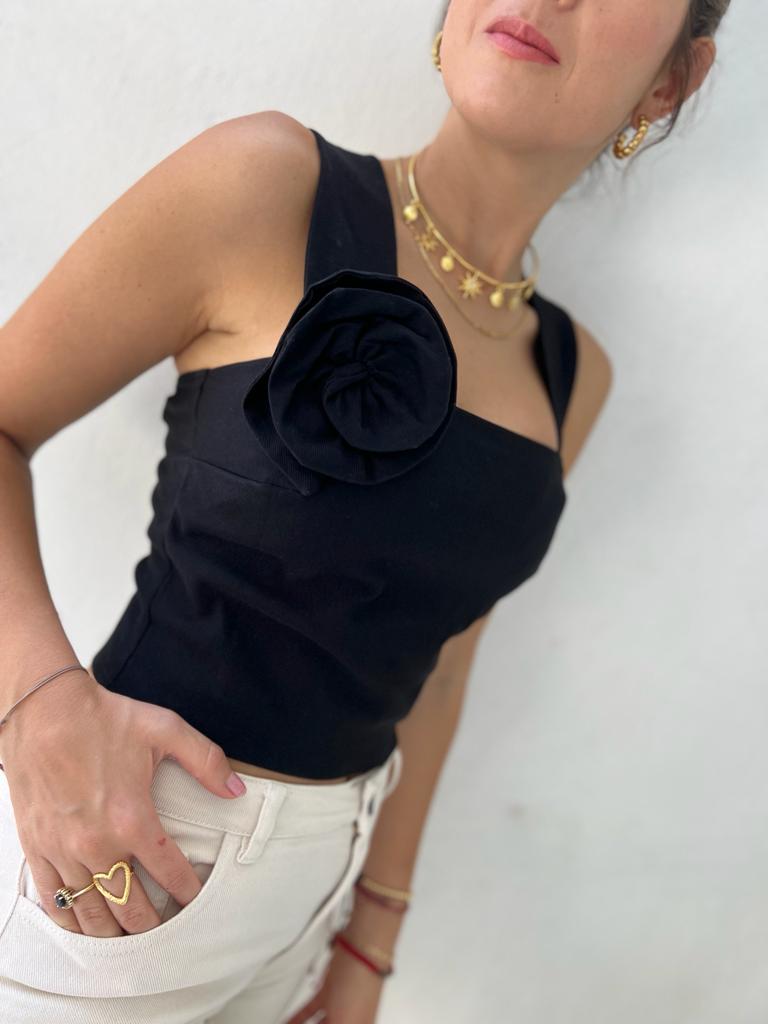 Blusa con Rosa Flowers