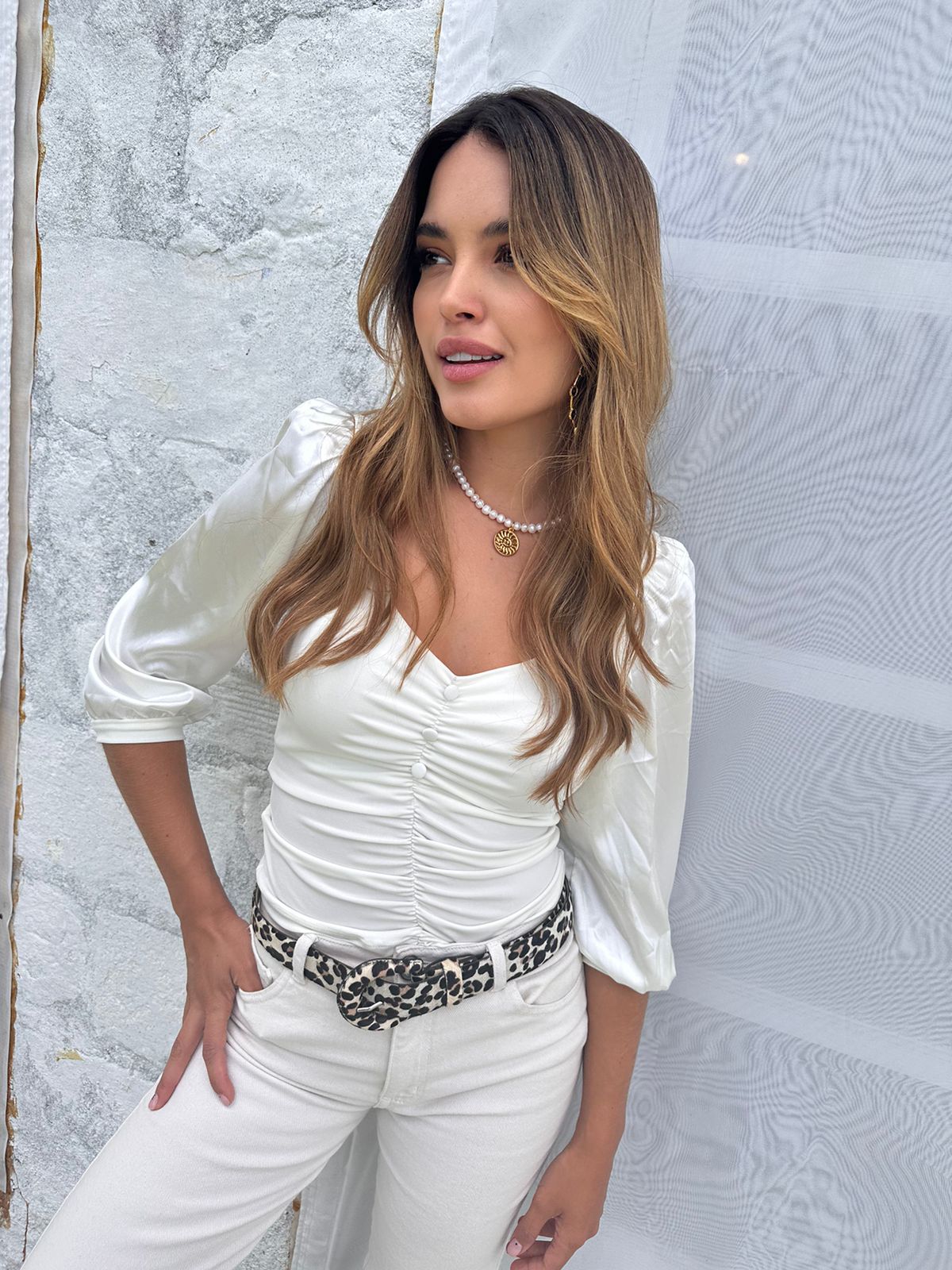 Blusa Mangas Nieve