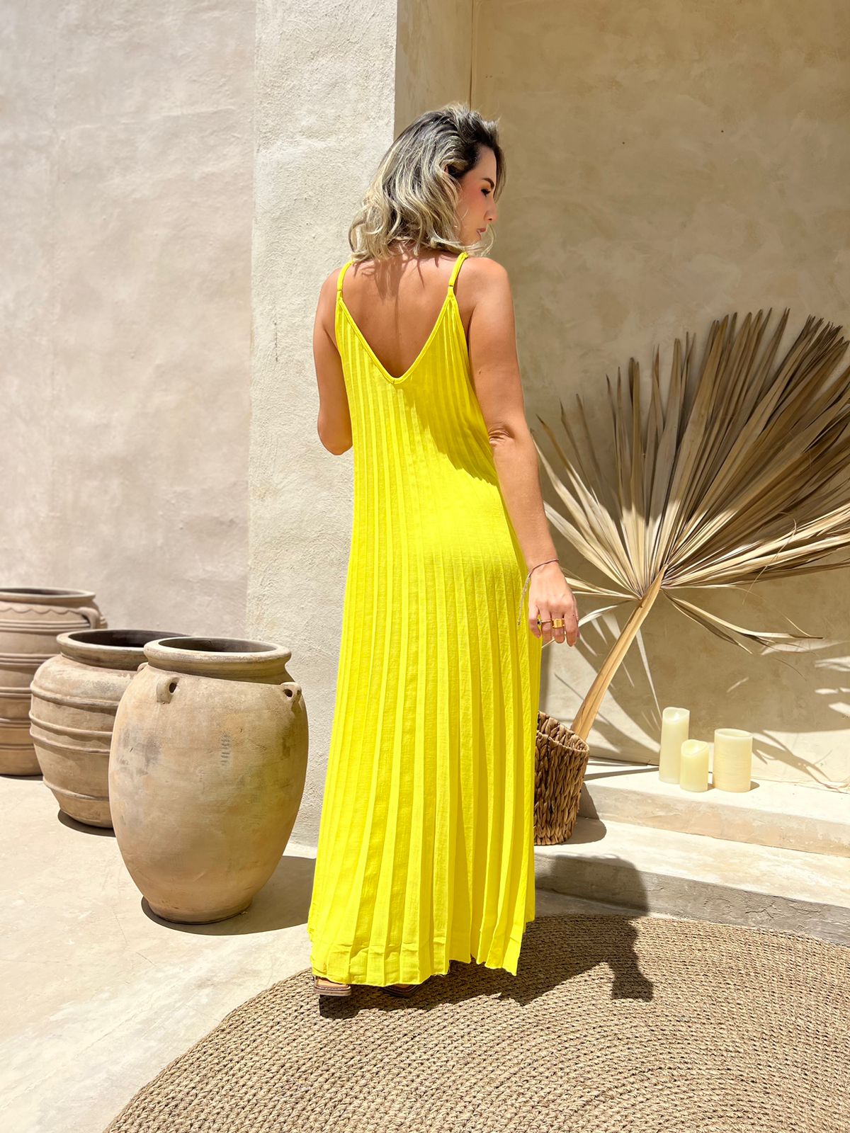 Vestido Plisado Positano