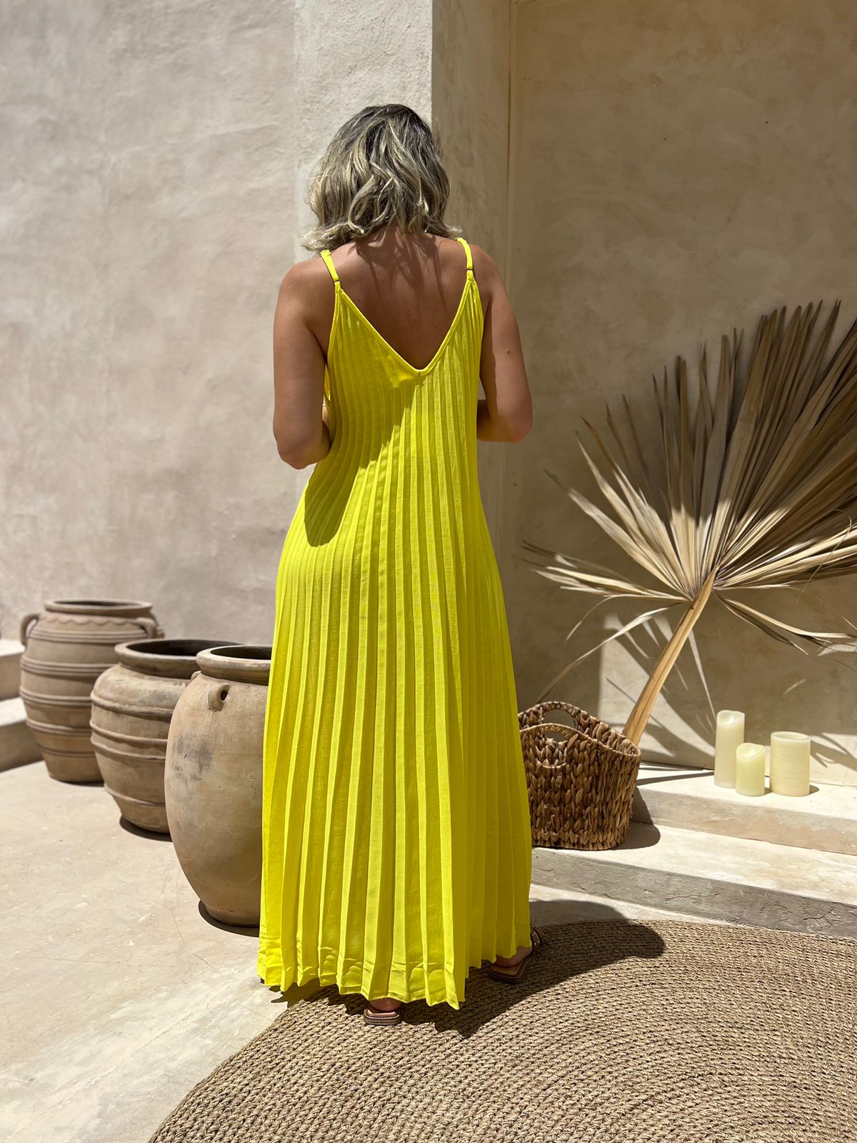 Vestido Plisado Positano