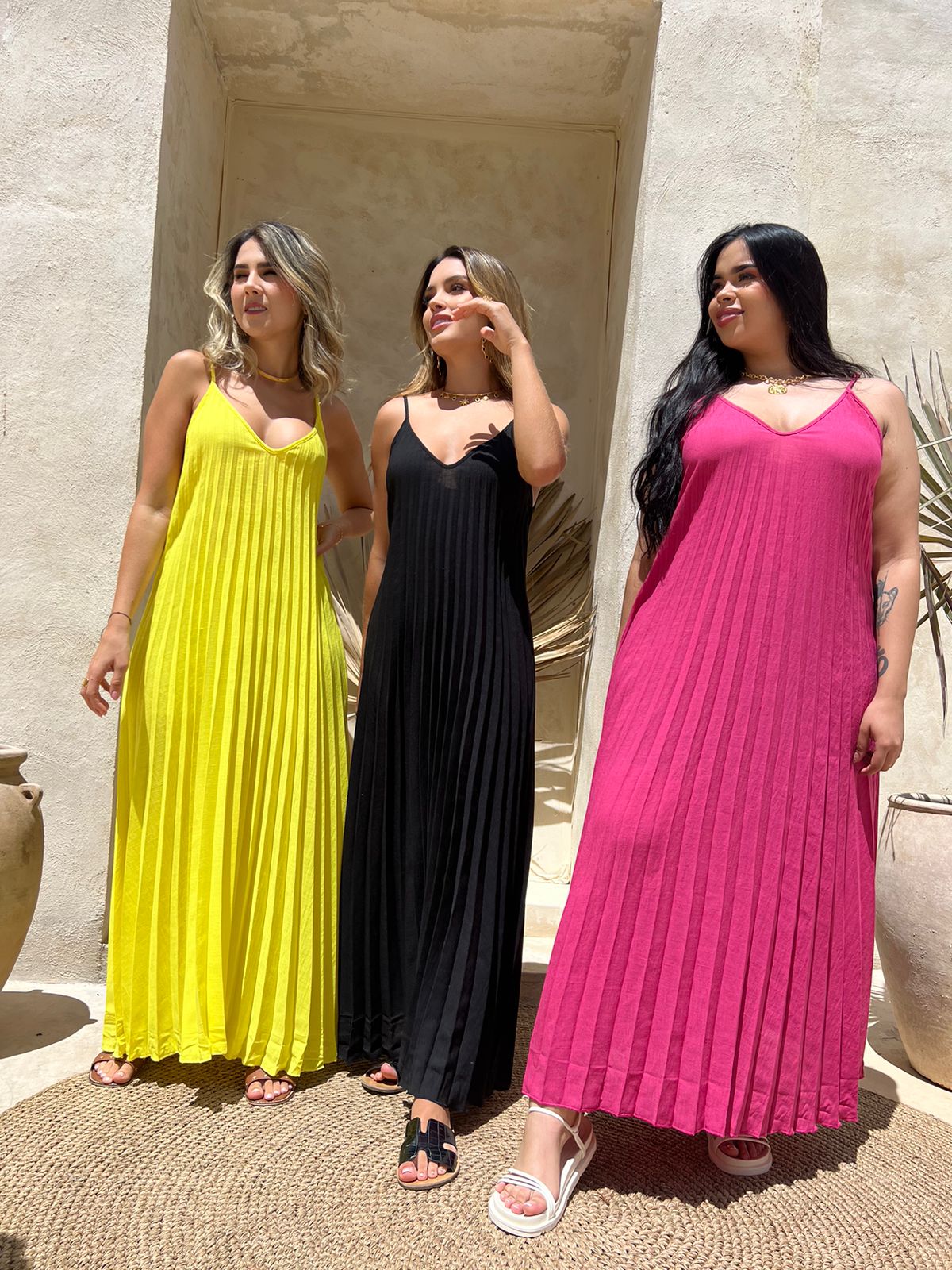 Vestido Plisado Positano