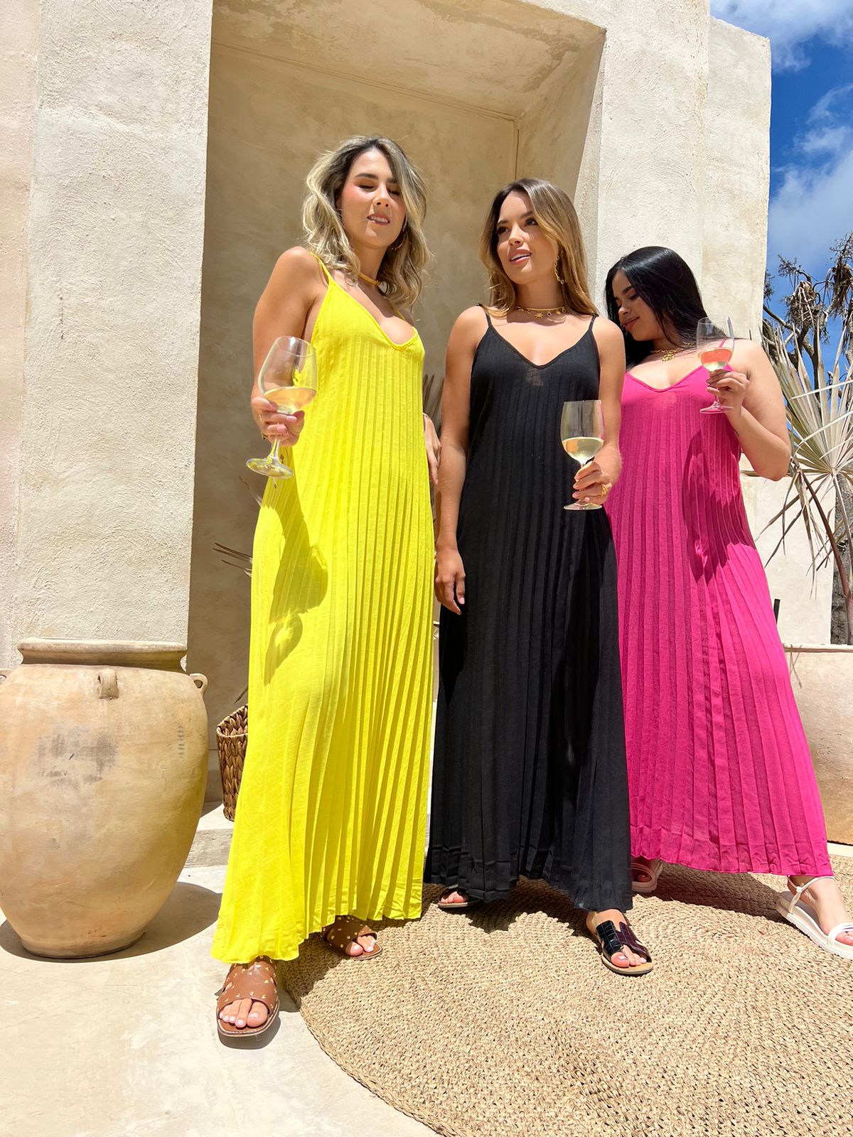 Vestido Plisado Positano