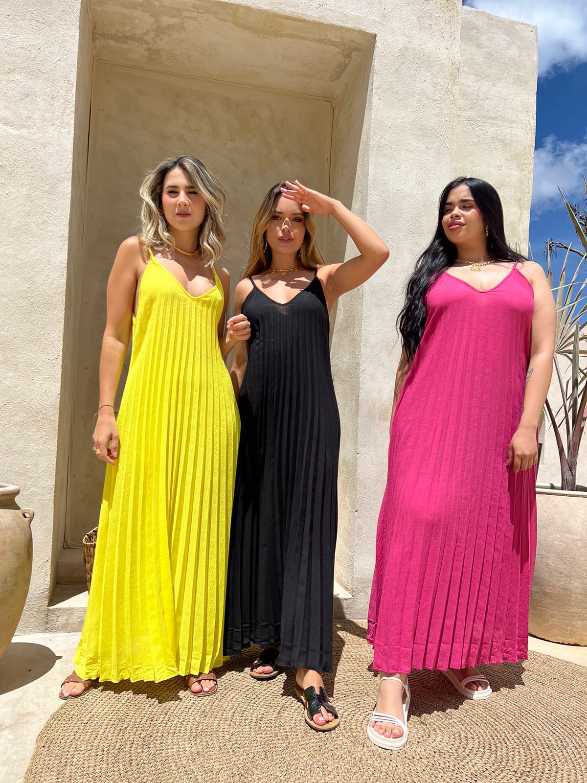 Vestido Plisado Positano