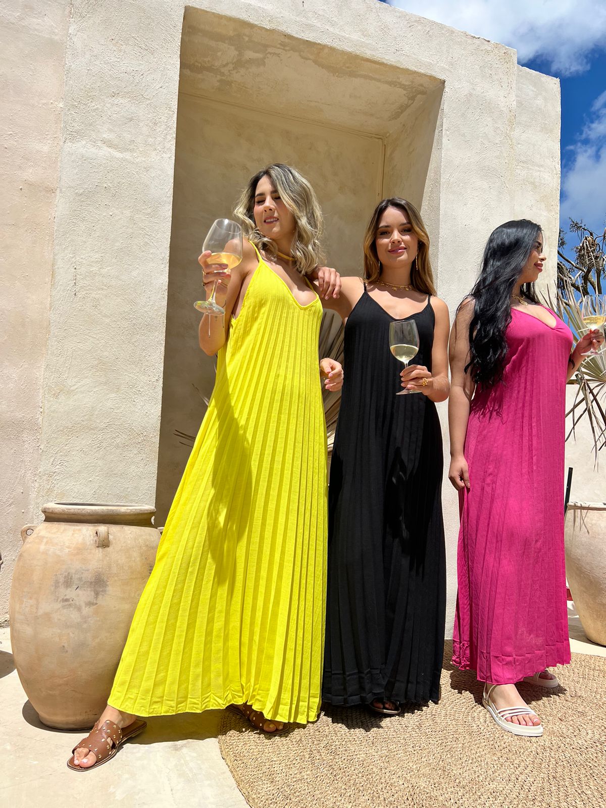 Vestido Plisado Positano