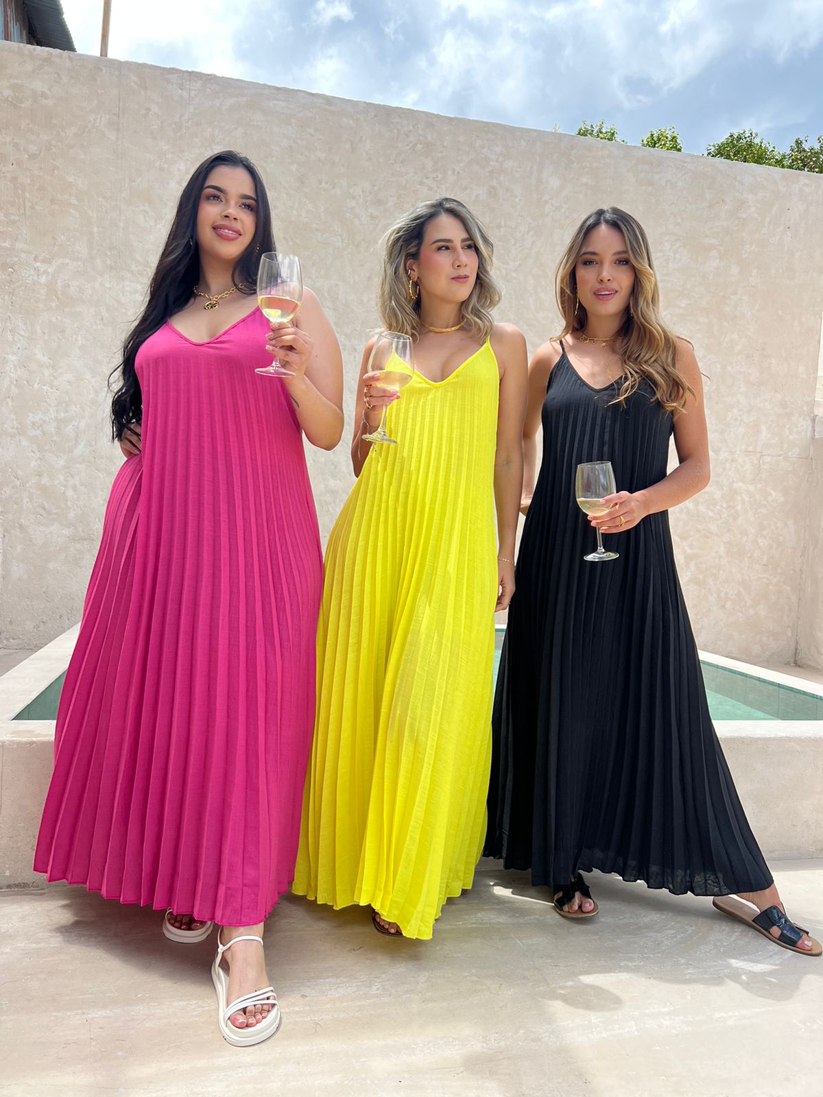 Vestido Plisado Positano