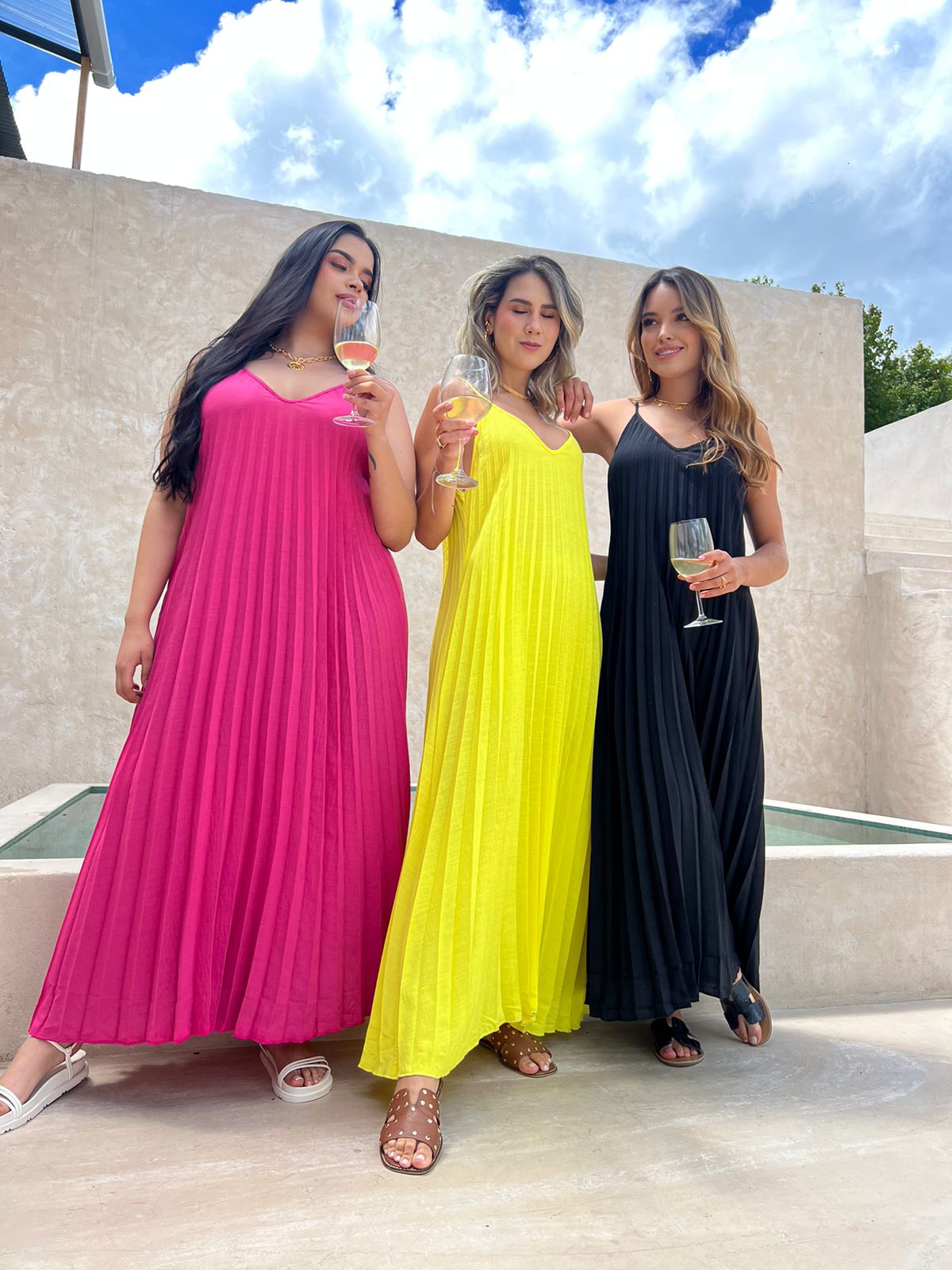 Vestido Plisado Positano