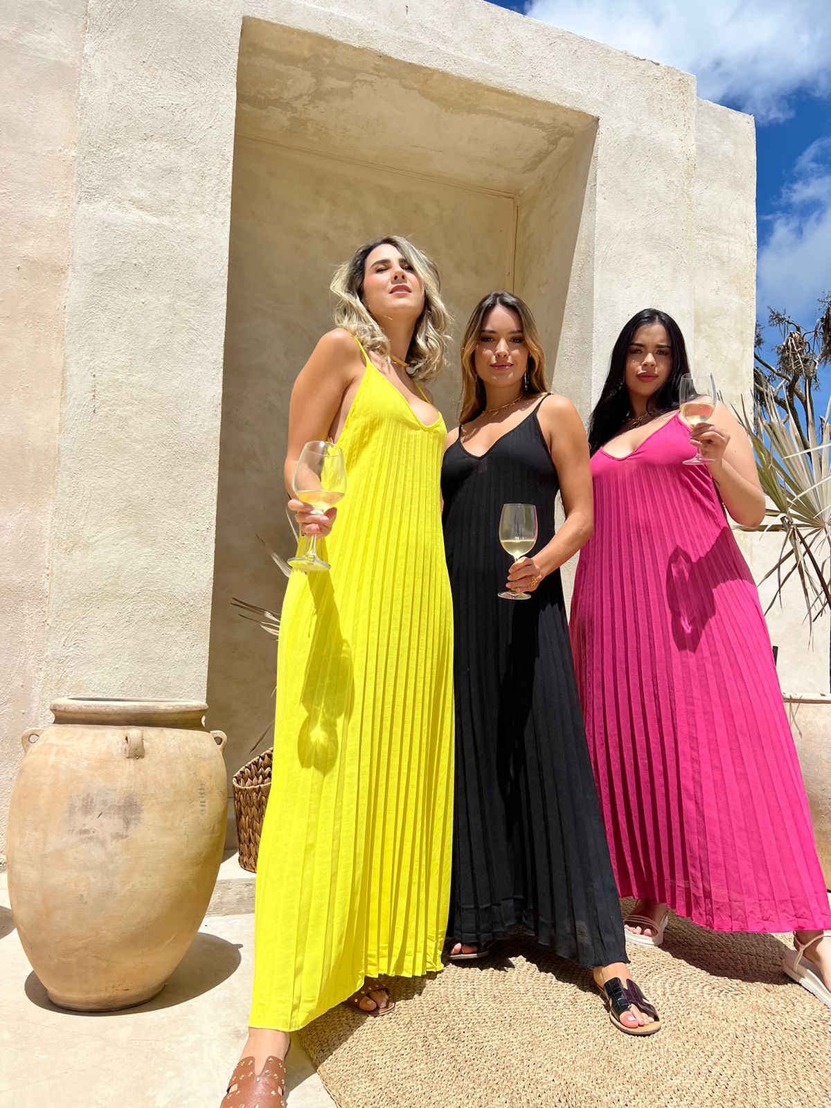Vestido Plisado Positano