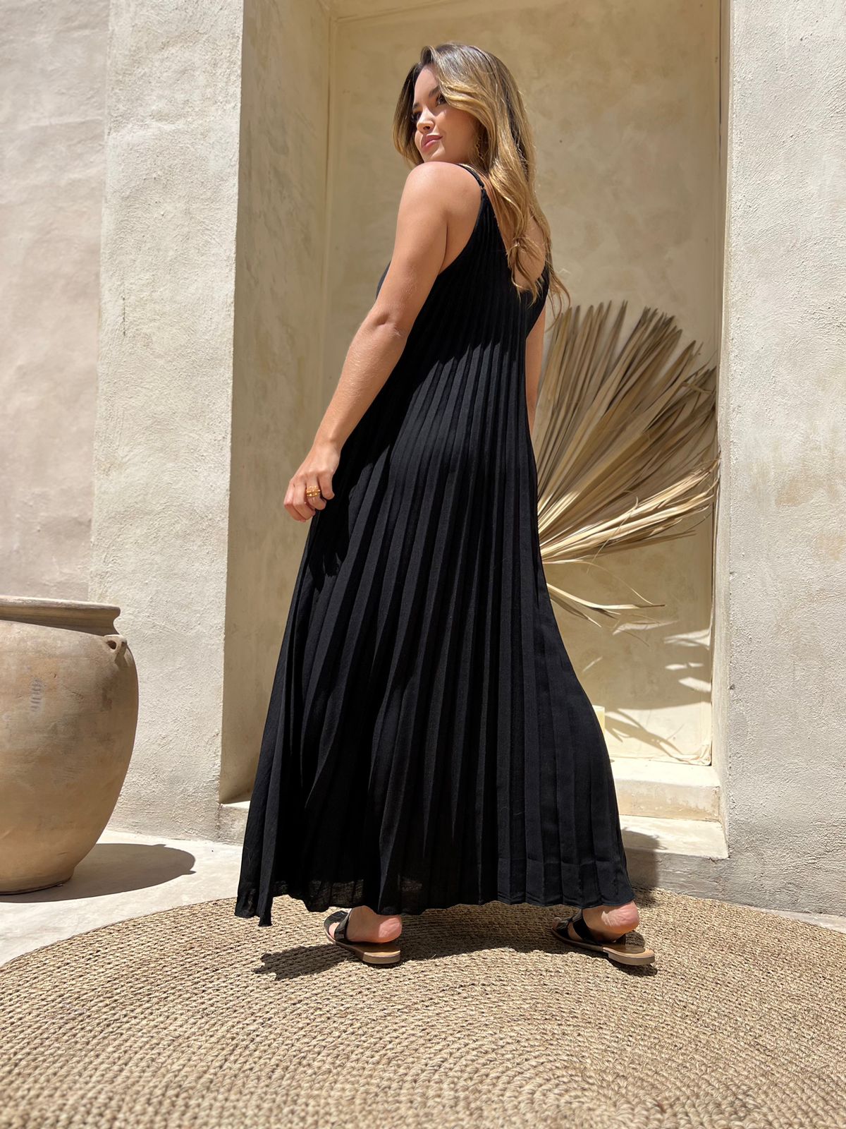 Vestido Plisado Positano