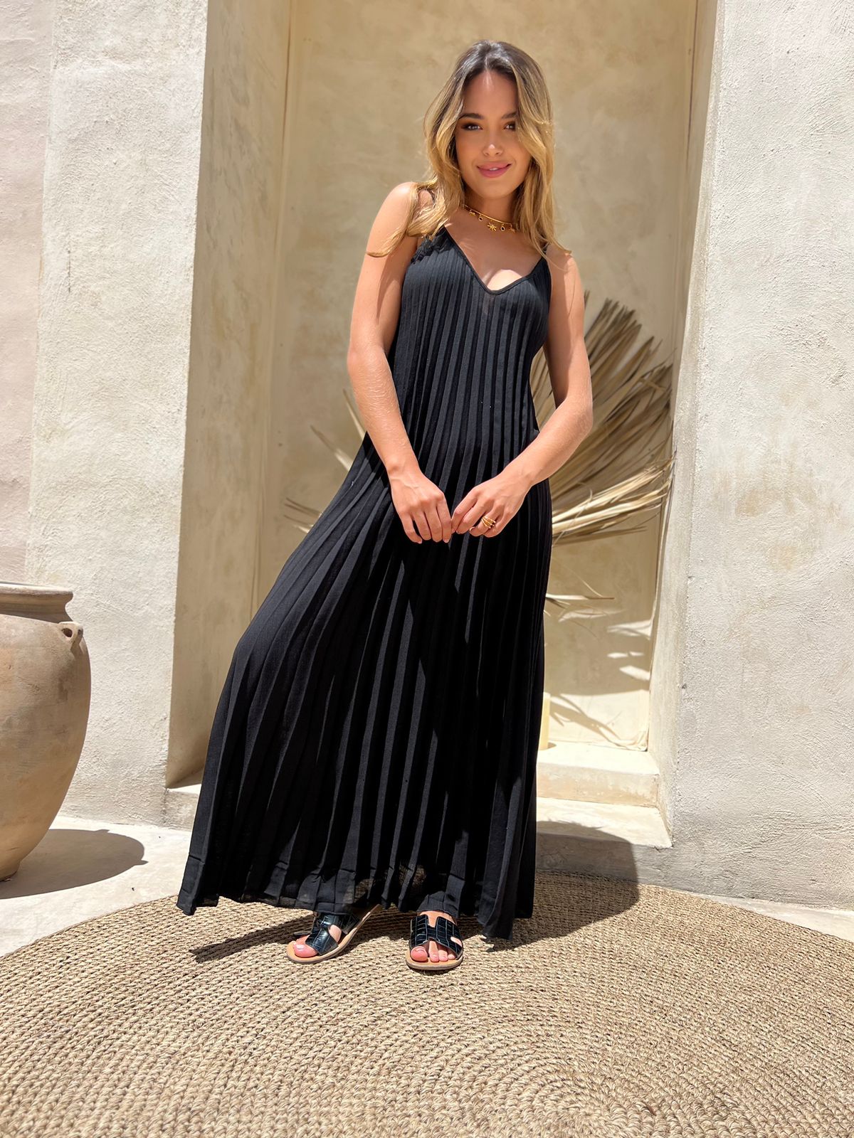 Vestido Plisado Positano