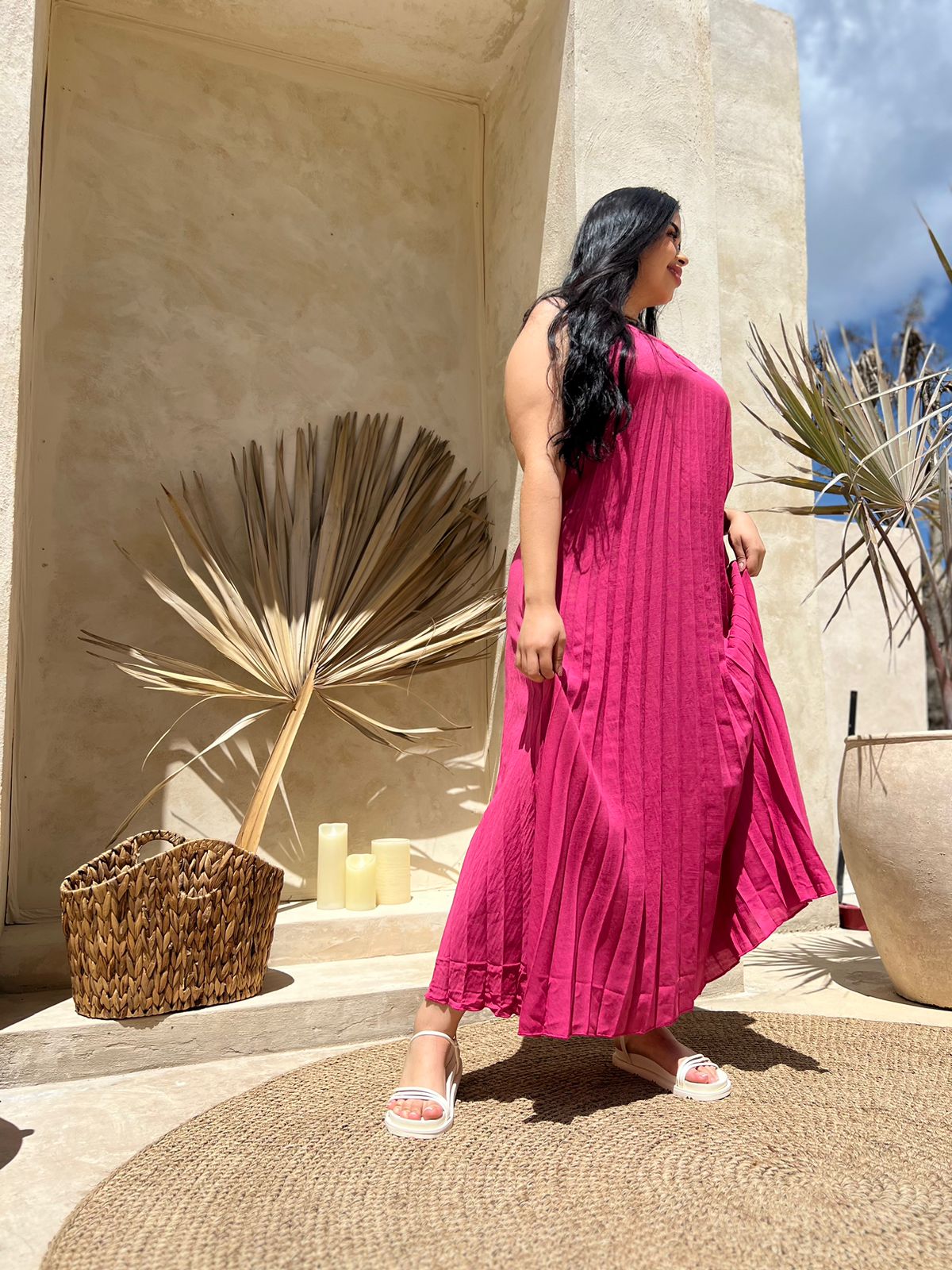 Vestido Plisado Positano