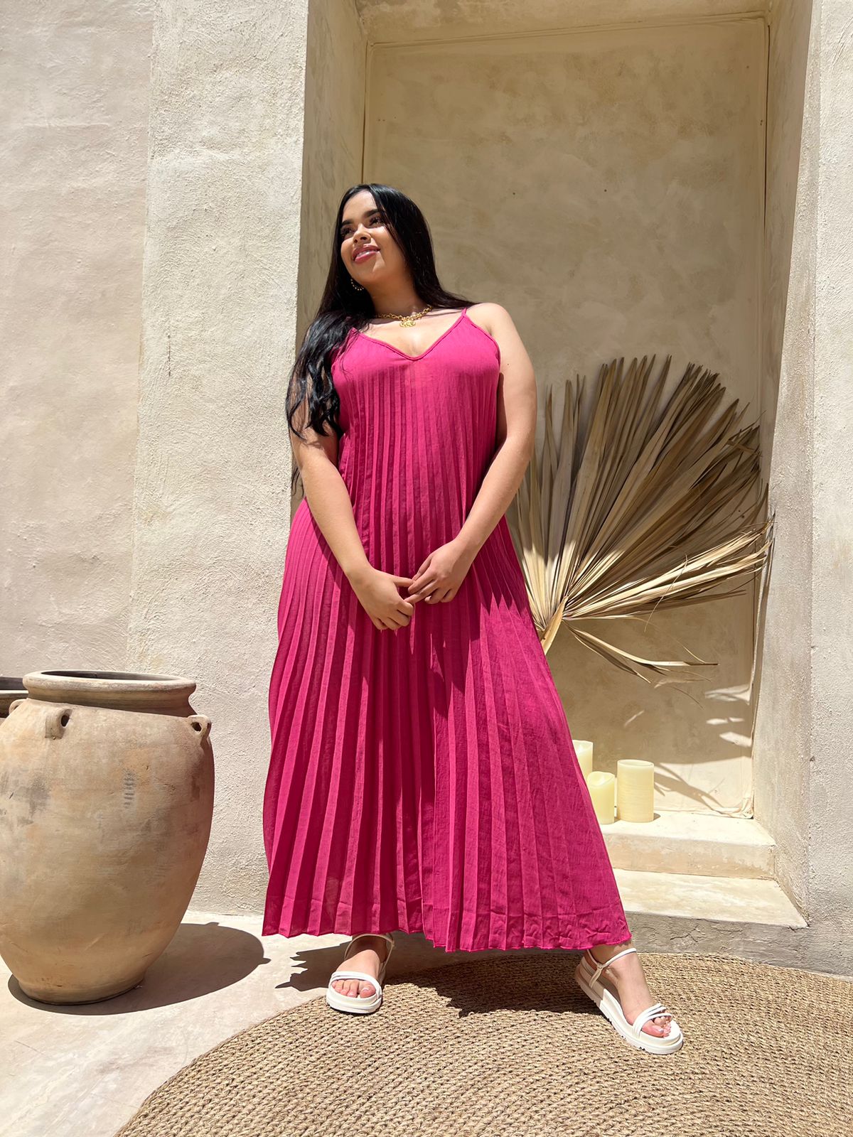 Vestido Plisado Positano