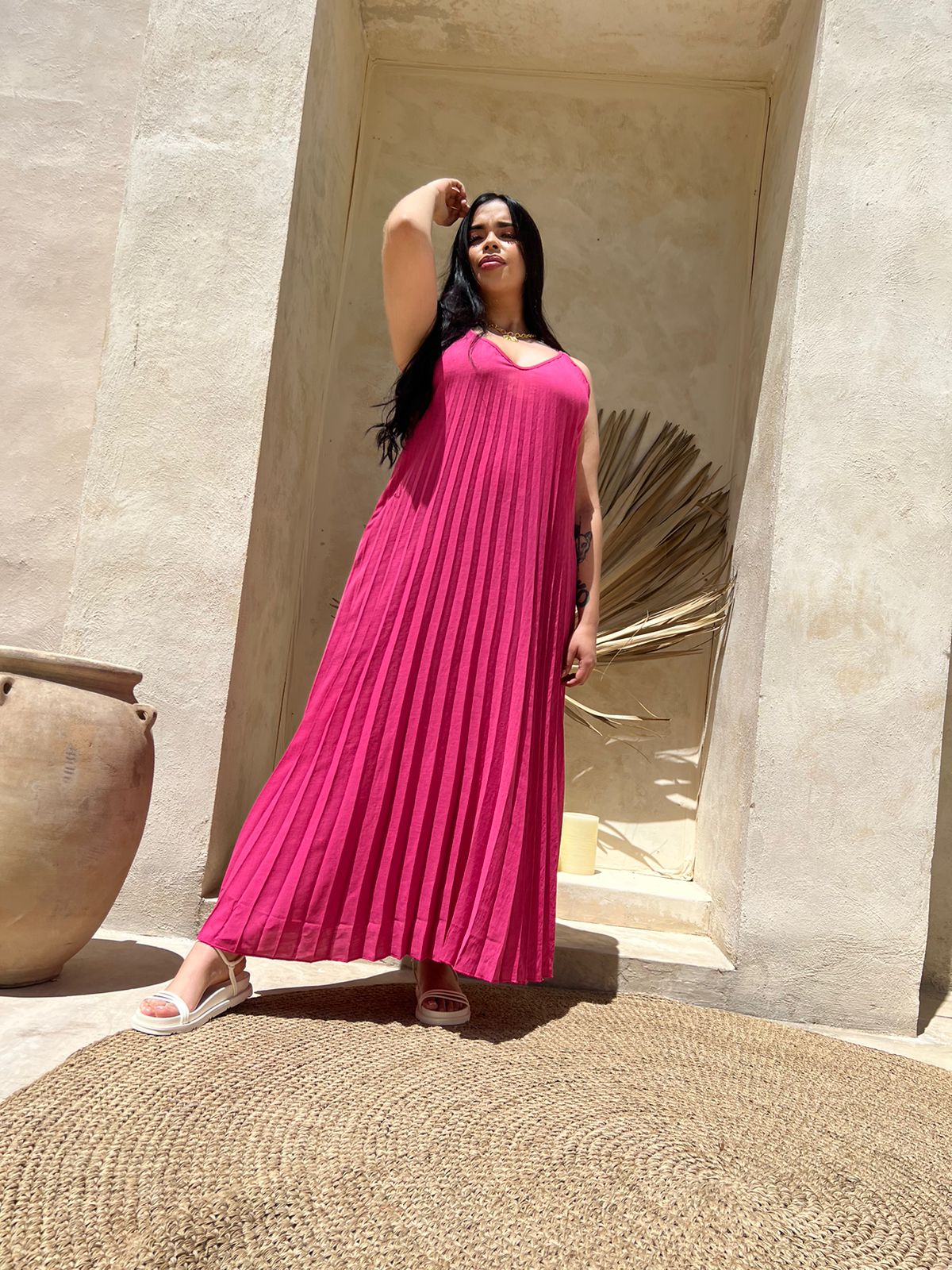 Vestido Plisado Positano