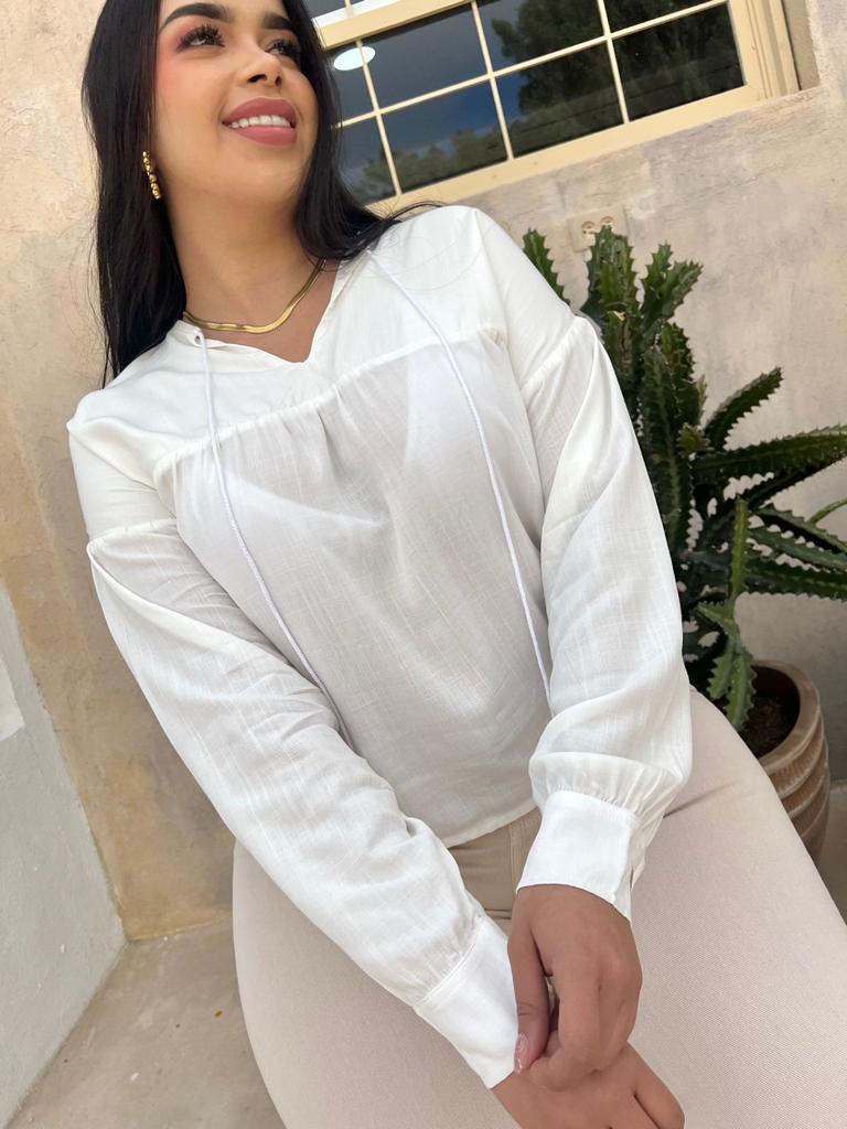 Blusa manga Larga Pompon