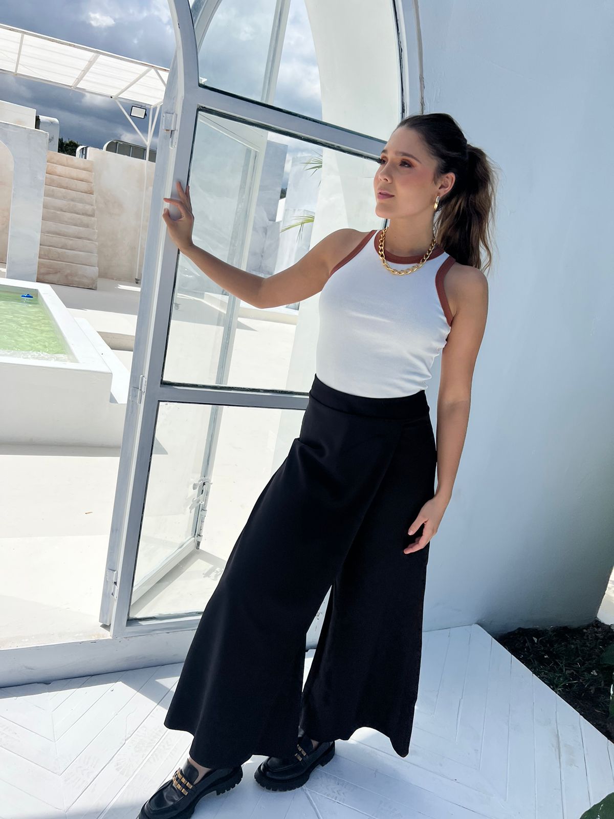 Falda Pantalon Elegante Mango