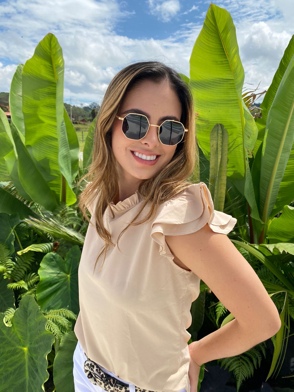 Blusa con boleros Esmeralda