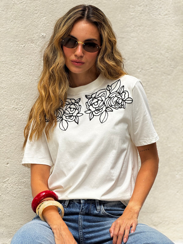 CAMISETA ROSAS