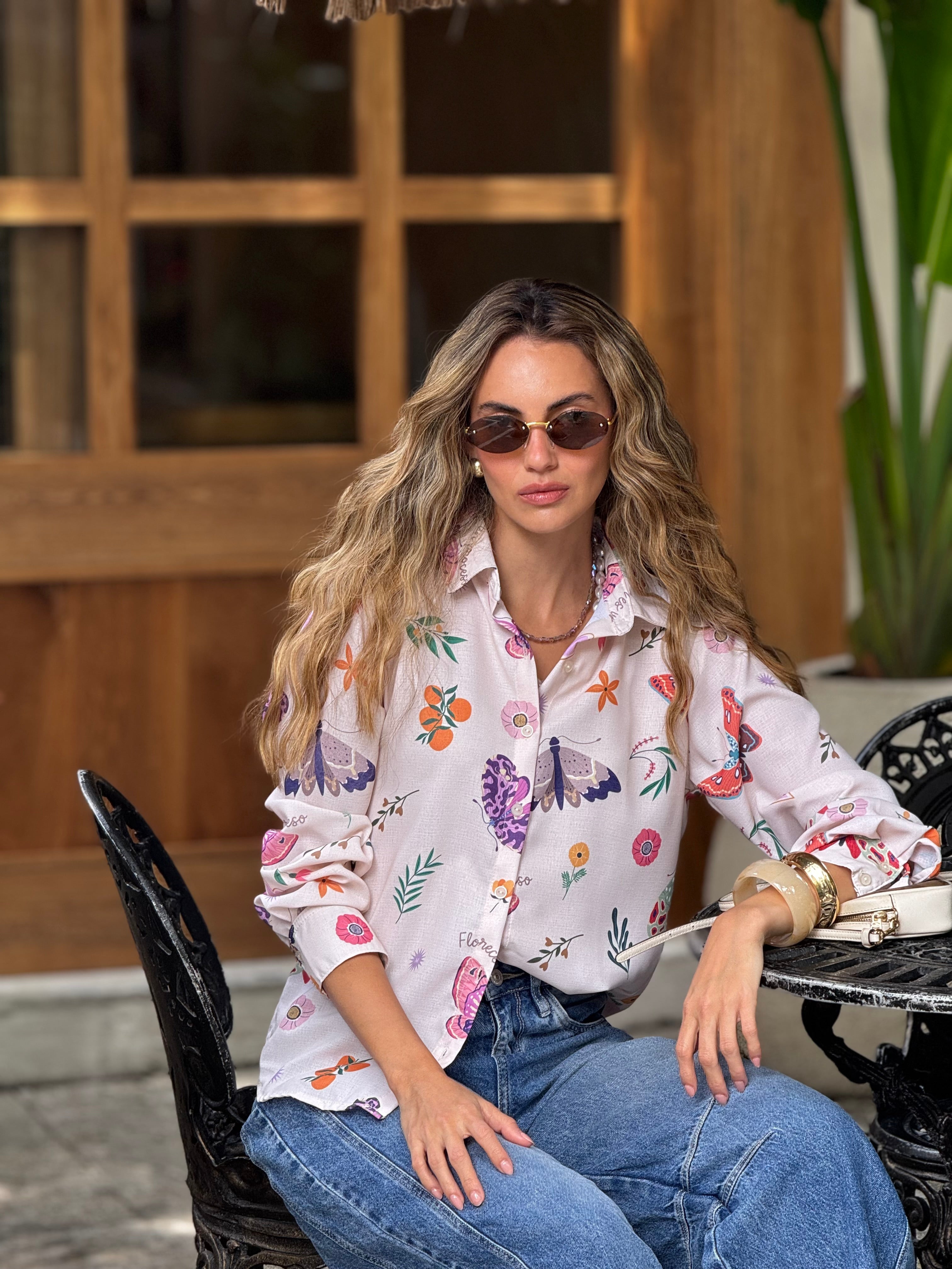 サロペット・オーバーオール・オールインワン Morpho embroidery