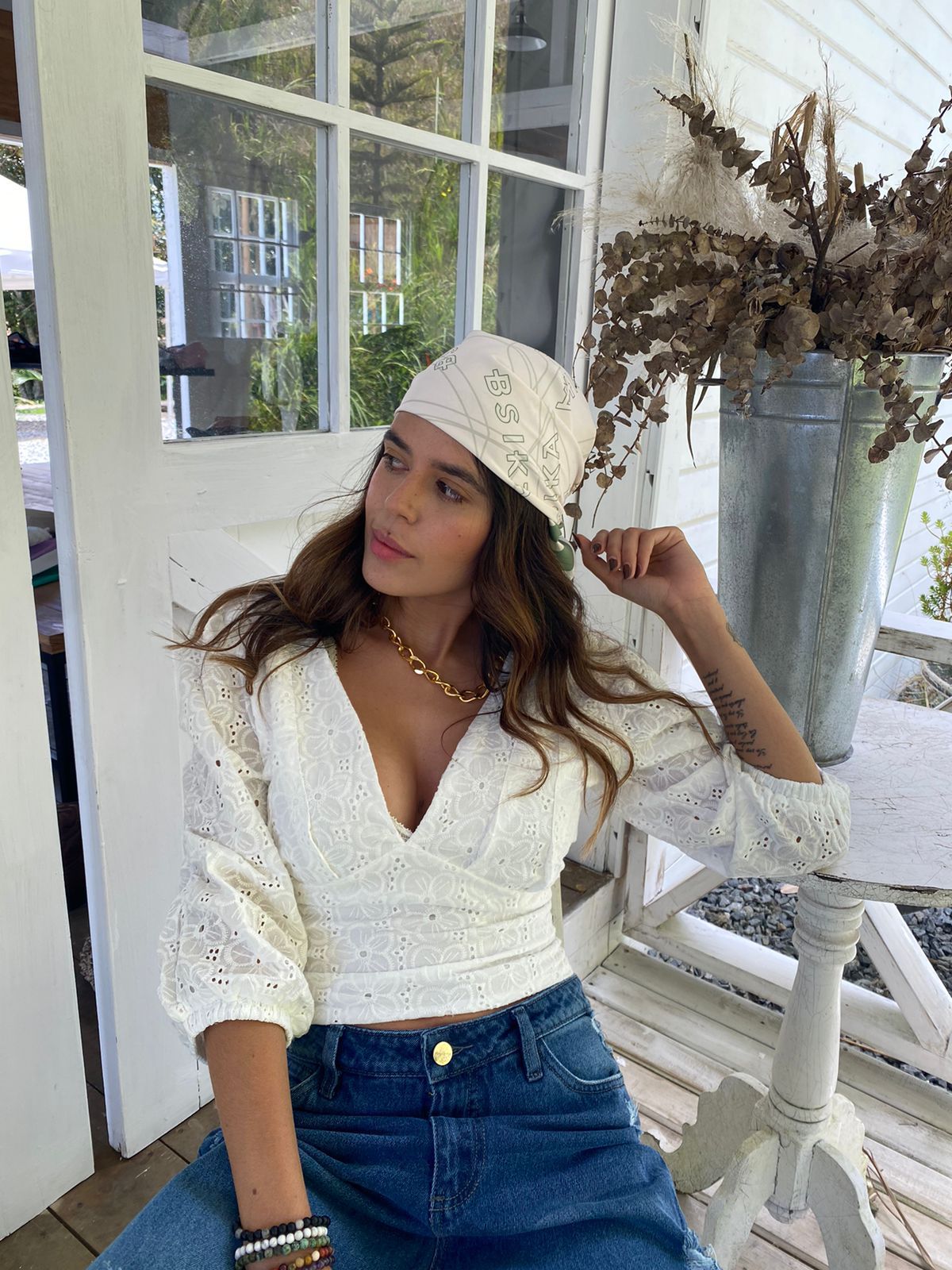 Blusa Ojalillo Cuello V Liliana