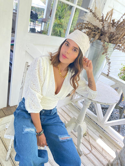 Blusa Ojalillo Cuello V Liliana