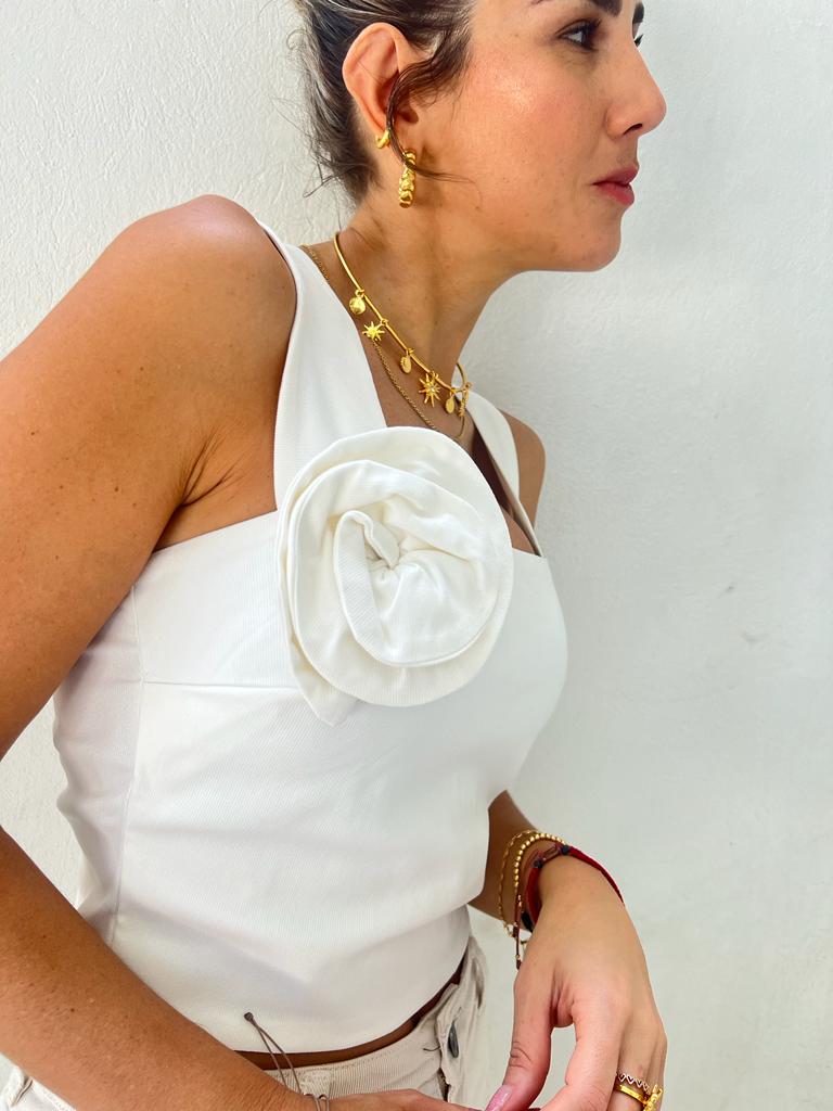 Blusa con Rosa Flowers
