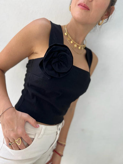 Blusa con Rosa Flowers