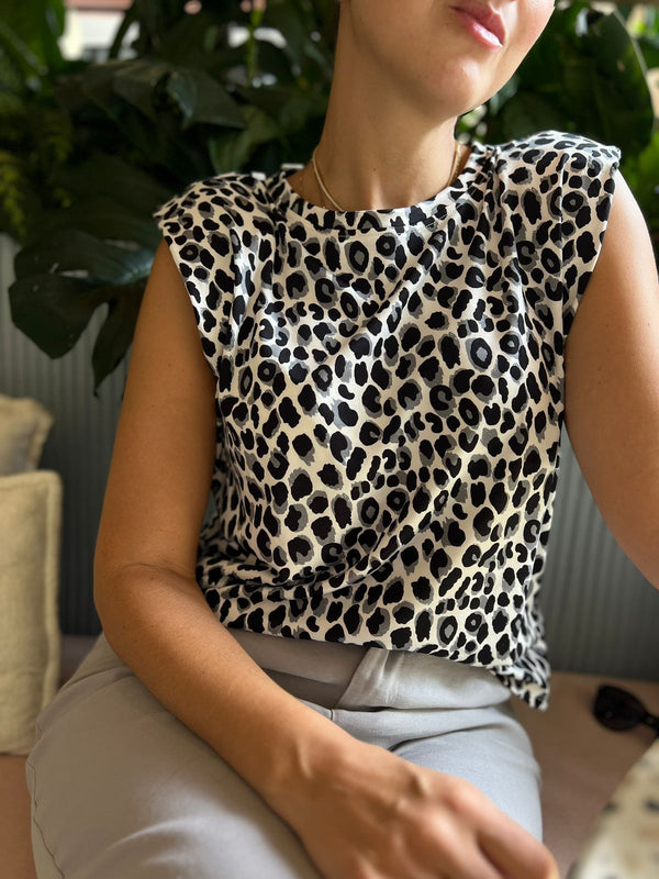 Blusa Hombreras Lety Animal Print